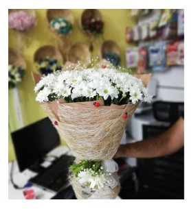 Papatya(kasımpatı)  Buketi Kucak Dolusu