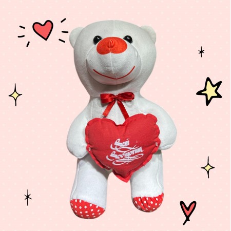 Peluş Ayı Beyaz(40cm)